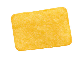 Isolated cheese cracker snack, crunchy appetizer for salty cravings and healthy diet plan