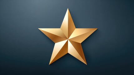 Golden star icon on dark gradient background for awards or achievements