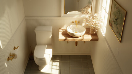 日本のシンプルモダンなトイレ、洗面所