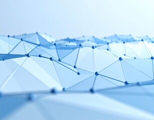 Blue translucent polygonal mesh with spheres