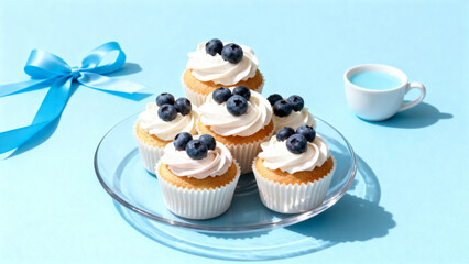 Exquisite afternoon tea pastry cupcakes