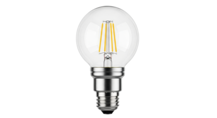 Isolated dimmable light bulb with LED filament, bayonet base, energy-saving solution