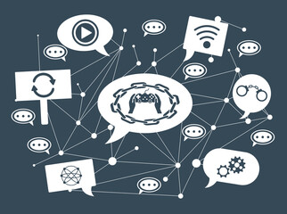 Obraz premium Concept of video game addiction