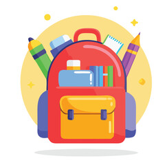 design logo icon vector illustration  backpack school