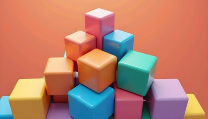 The Illusion of Perfect Symmetry in Colorful 3D Cubes