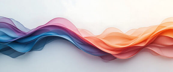 Abstract gradient composition showing interconnected networks of different hues, symbolizing diversity and communication, futuristic yet minimalist, smooth metallic glow, copy space on right
