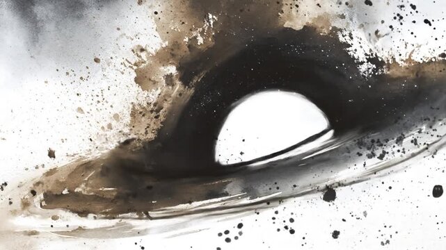 Dynamic abstract dark vortex pulling matter, conceptual cosmic black hole or portal, energy phenomenon