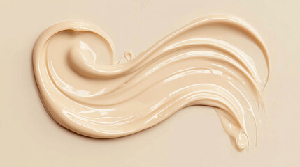 Beige cream foundation smear texture cosmetic background