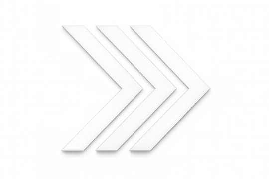Triple chevron arrows pointing right, indicating speed, fast forward, next, direction, scroll, processing, progress