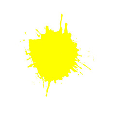 Button Vorlage: Gelber Klecks als Farbfleck