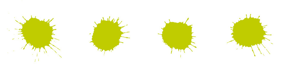 4 gelb braune Farbkleckse