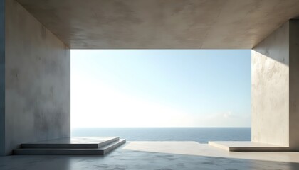 Serenity of Light and Concrete in Minimal Space Design
