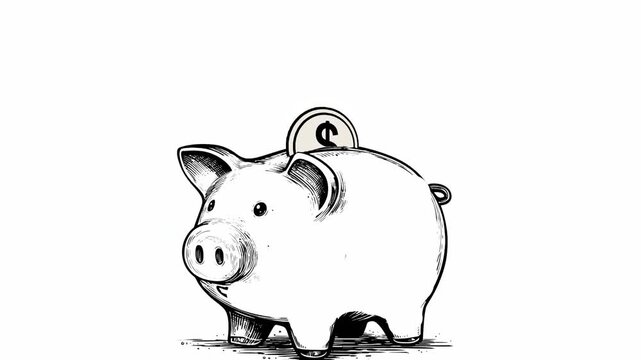 white piggy bank