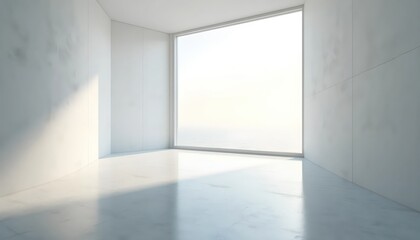 Daylight Geometry Reflected on Minimalist Concrete Interior Design