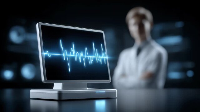 Researchers Observe ECG Data on Screen