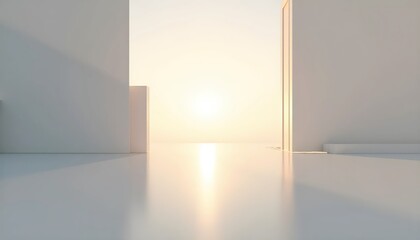 Light Reflections Defining the Balance of Modern Space