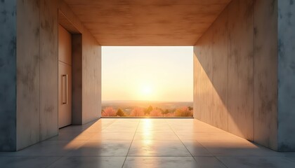 Horizon Geometry and the Calm of Modern Architectural Space