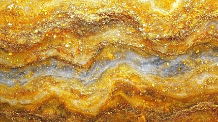 Abstract gold and gray textured surface with swirling patterns