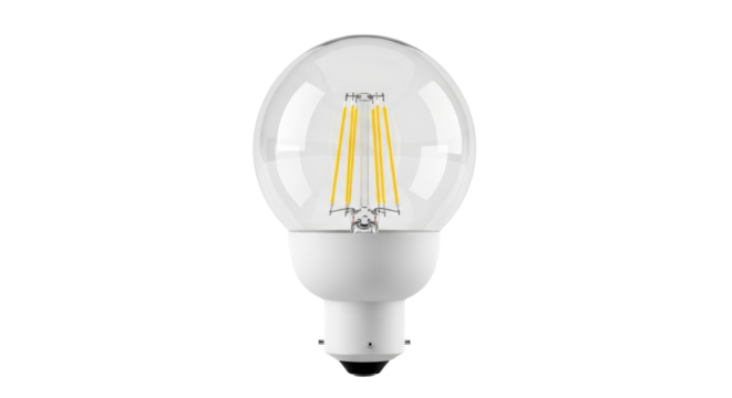 Isolated LED filament globe bulb for modern lighting solutions ~ energy efficiency