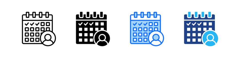 Leave Management Icon Set Multiple Style Collection