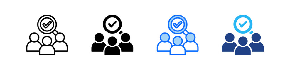 Recruitment Icon Set Multiple Style Collection