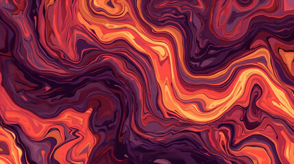 Obraz premium Red wave pattern vector illustration background texture.