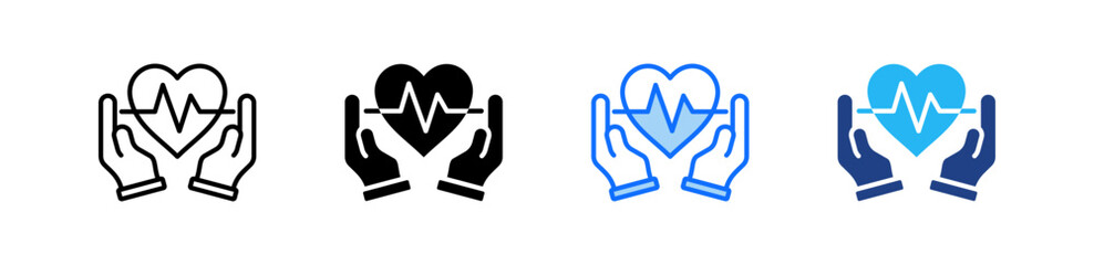 Employee Wellness Icon Set Multiple Style Collection