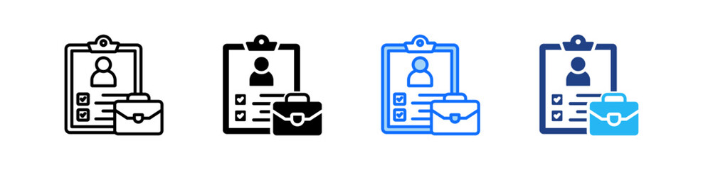 Job Training Icon Set Multiple Style Collection