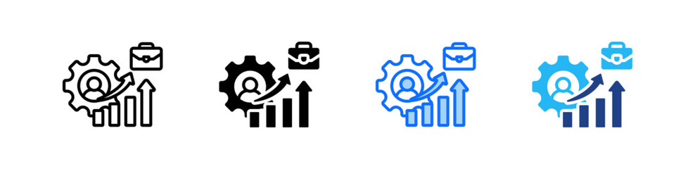 Career Development Icon Set Multiple Style Collection