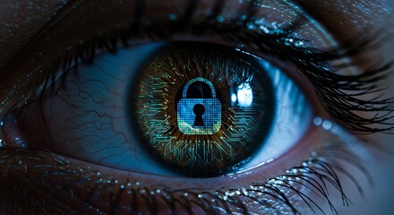 Cyber Security Digital Eye Lock Data Protection Privacy Future Tech