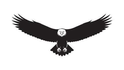 Flying Eagle Silhouette Vector – Majestic Bird of Prey Minimal Design