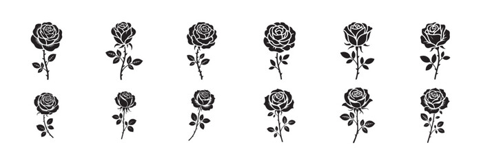 Decorative Vintage Roses Vector Art Pack
