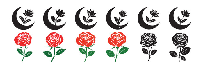 set of tulips vector