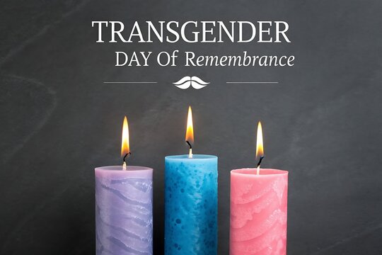 Transgender Day Of Remembrance Candles For Memorial Calm, Somber Still Life Reflecting Hope And Respect