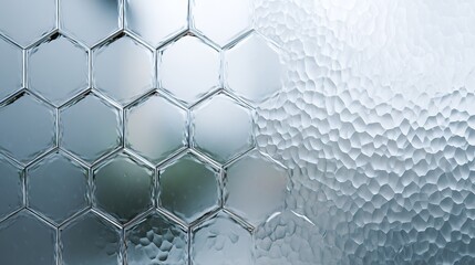 Hexagonal Glass-Textured Structure: Tech Material Scene