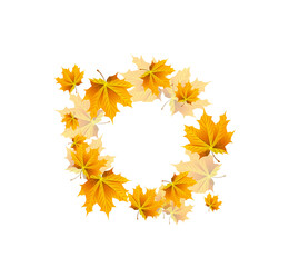 Autumn leaves circle