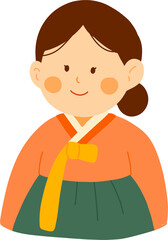 Hanbok Girl Illustration