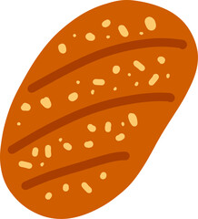 Whole Wheat Bread Illustration