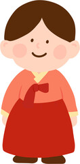 Hanbok Girl Illustration