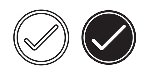 Checklist Done Icon. Vector illustration with stroke and fill on a white background.