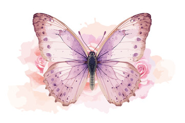 Butterfly & Roses Clipart Bundle