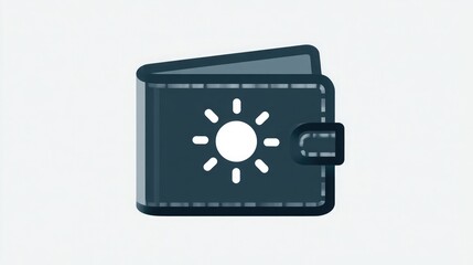 Fototapeta premium Secure your finances with this stylish wallet icon, a symbol of smart spending and bright financial future in the digital age, perfect for app design and banking solutions