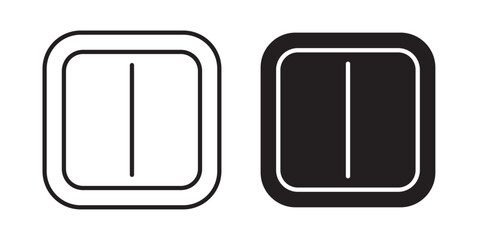 Window Split Icon. Vector illustration with stroke and fill on a white background.