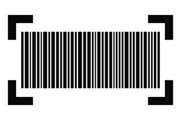 barcode icon, abstract barcode icon.