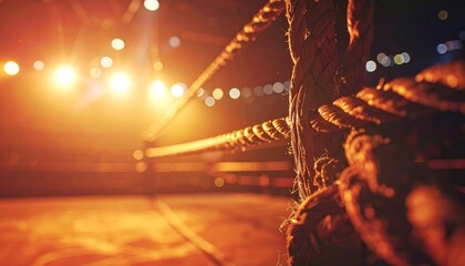 Boxing Ring Ropes and Lights.
