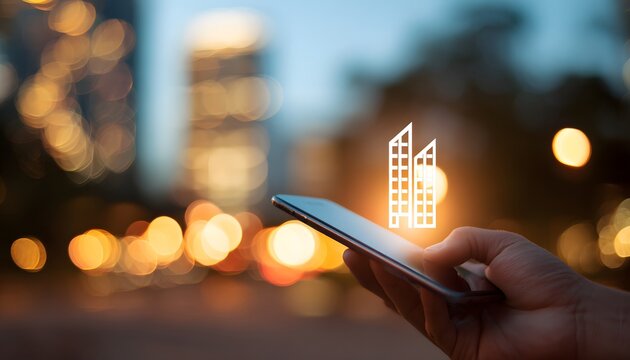 Smartphone booking hotel for travel