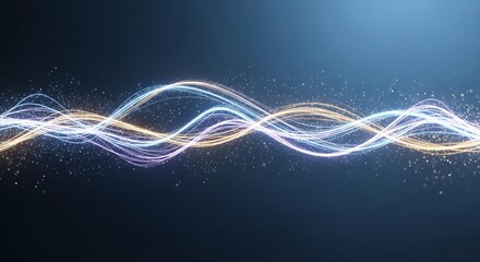 Flowing light trails abstract background