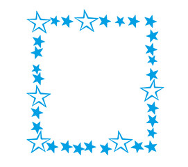 Square Frame with Blue Stars