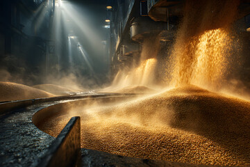 Brewery production process, grains discharge in large scale beer factory equipment