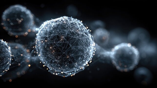 Dive into the future with this stunning interconnected network, perfect for illustrating cutting-edge technology, global connections, or scientific innovation, with a modern and dynamic feel - Powered by Adobe